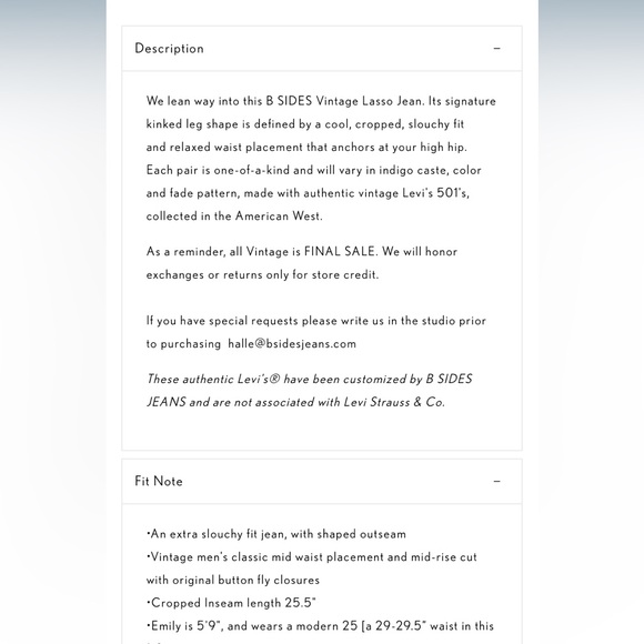 B Sides Vintage Lasso Jeans - Size 28 (?) - Picture 2 of 13